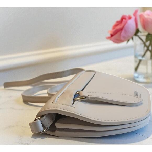 New - Burberry Olympia Micro Mini Leather Shoulder Bag Optic White - Picture 15 of 16